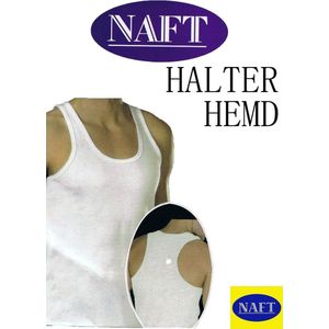 katoenen halter hemd multipack 4 stuks wit maat L