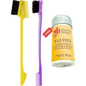 Guardian Beauty Edge Control Borstel- en Kamset met Wax Stick – 3-Delige Haarstylingtools voor Strakke Randen en Gladde Styling