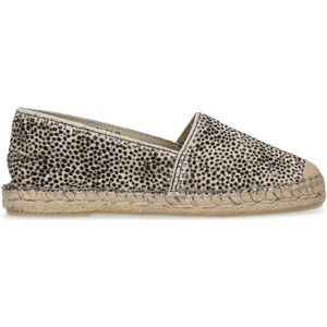 Manfield - Dames - Espadrilles met cheetahprint - Maat 38