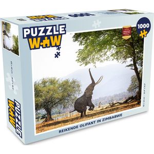 Puzzel Reikende olifant in Zimbabwe - Legpuzzel - Puzzel 1000 stukjes volwassenen