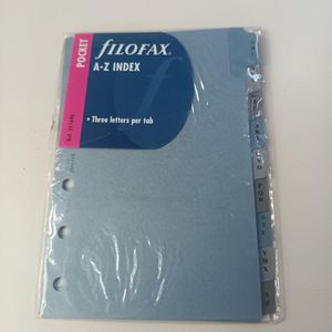 FILOFAX POCKET TABBLADEN KARTON A-Z 9 DELIG BLAUW GRIJS