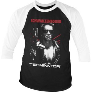 The Terminator Raglan top -XL- Poster Zwart/Wit