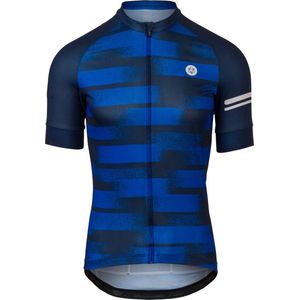 AGU Grainy Stripe Fietsshirt Essential Heren - Deep Blue - L