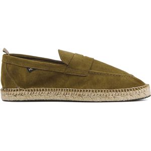 Harrys of London Espadrilles Male / Instappers / Herenschoenen - Suède - Riviera - Groen - maat 44