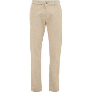 WE Fashion Heren slim fit chino met structuur