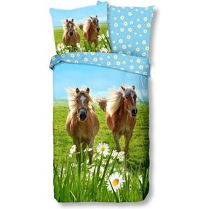 Good Morning Kinderdekbedovertrek ""Haflinger paarden"" - Multi - (140x200/220 cm) - Katoen