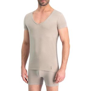 Noshirt Nature - Heren Ondershirt - Diepe V-Hals - Duurzaam - Tencel - Khaki - Maat XXL