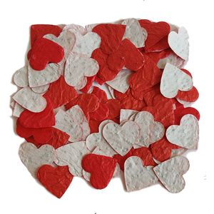 Zaadconfetti van Groei Papier - Hartjes Rood - Bruiloft - Valentijn - confetti - zaad - papier - bloem