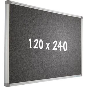 Prikbord Camira stof PRO - Aluminium frame - Eenvoudige montage - Punaises - Prikborden - 120x240cm