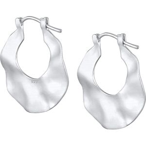 Elli Oorbellen Wave Hanger Organic Look Mat 925 Zilver