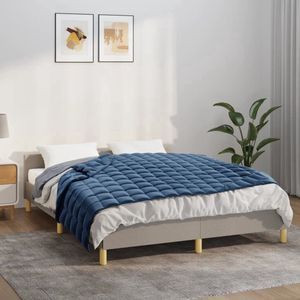 The Living Store Verzwaringsdeken 150x200 cm 11 kg stof blauw - Slaapdeken - Verzwaringsdeken - Slaapcomfort - Ontspanning - Stressreductie