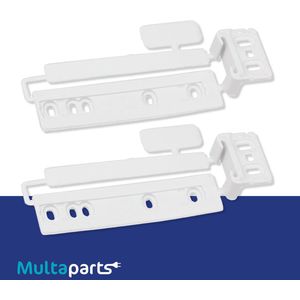 Deurgeleider set (sleepgeleider) -set a 2 stuks - | Geleiders tussen koelkast en keukendeur | Geschikt voor veel bekende merken waaronder AEG, Electrolux, IKEA, Whirlpool, Zanussi e.a. | Alternatief voor 4055372405 | Multaparts® huismerk