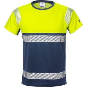 Fristads Hi Vis T-Shirt Klasse 1 7518 Thv - Hi-Vis geel/marineblauw - L