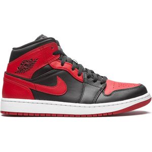 Nike Air Jordan 1 Mid, Black/Gym Red-White Banned, 554724 074, EUR 42