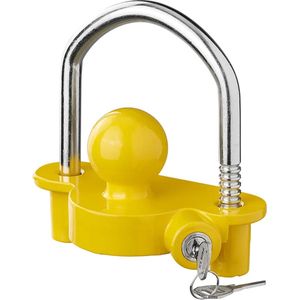 VCTparts® Aanhanger Koppelingsslot met Beugel en Cilinderslot [Aanhangerslot - Disselslot- RVS]
