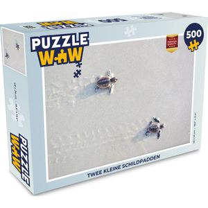 Puzzel Twee kleine schildpadden - Legpuzzel - Puzzel 500 stukjes