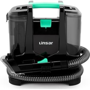 Linsar - Multi waszuiger - sproeien, schrobben en zuigen - Nat- en droogzuiger voor trappen, bekleding en tapijten - Dual Tank System - 3,3m kabel - 2 opzetstukken - 400 Watt