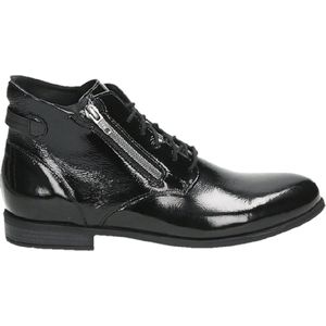 Durea 9697 E - VeterlaarzenHoge sneakersDames sneakersDames veterschoenenHalf-hoge schoenen - Kleur: Zwart - Maat: 37
