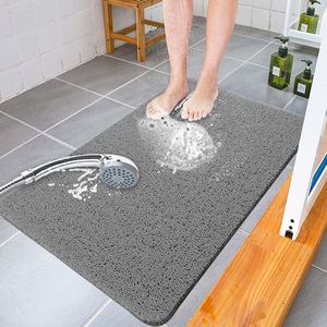 SHOP YOLO-Douchemat antislip voor douche - 60 x 60 cm-badmat-PVC-luchtfa-massage douchematten met afvoergaten -Grijs