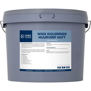 Wixx Isolerende Muurverf Matt - 2.5L - RAL 9010 | Zuiver Wit