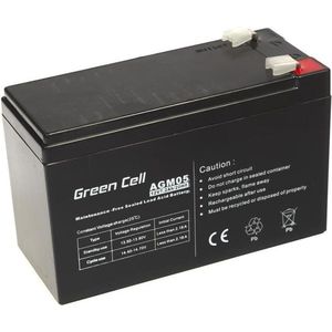 Green Cell 12V 7.2Ah (6.3mm) 7200mAh VRLA AGM accu