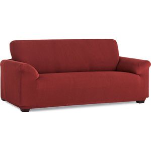 Belmarti® Bankhoes Milan 230cm tot 260cm breed - Steenrood - Stretch - Anti-statisch - Ademend katoen - Premium Belmarti® - Beste kwaliteit bankhoezen