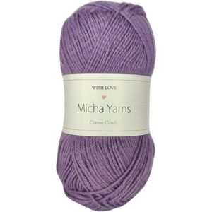 Micha Yarns - 100% katoen garen - 5 bollen haakkatoen - 5 x 50gram - 170meter per bol - Paars (012)