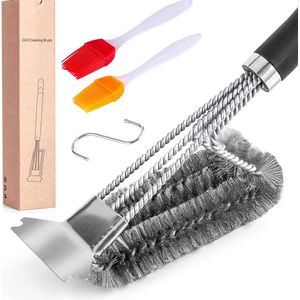BBQ Borstel en Schraper - BBQ Borstel - BBQ Schraper - BBQ schoonmaak - BBQ Accesoires - BBQ Gereedschap - BBQ Reiniger - BBQ Schoonmaak Borstel - BBQ Schoonmaak Set - Barbecue Reiniger - Barbecue Borstel