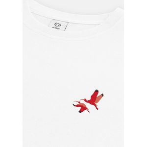 A-dam Flying Birds - T-shirt - Katoen - Sport BH - Heren - Wit - L