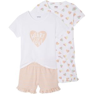 Vertbaudet Set van 2 pyjamabroeken met hartjes voor meisjes