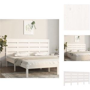 vidaXL Houten Hoofdeinde - Massief grenenhout - 140 x 3 x 80 cm - Trendy design - Bedonderdeel