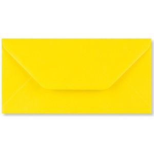 Gele DL enveloppen 11 x 22 cm 100 stuks