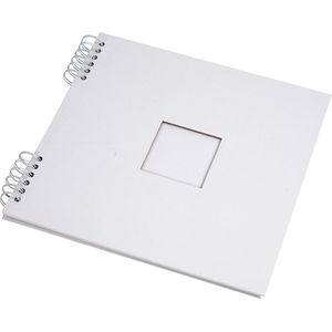 Spiraal gebonden Scrapbook, afm 30,5x30,5 cm, 250 gr, wit, 1 stuk