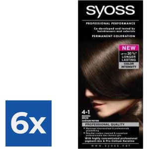 Syoss Color baseline 4-1 Middenbruin - 1 stuk - Voordeelverpakking 6 stuks