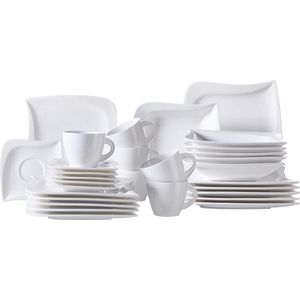 Luxe Servies - serviesset  6 Personen - dinnerset - borden, schalen, mokken set - duurzaam - premium kwaliteit