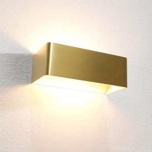 Wandlamp Mainz Goud - LED 2x3W 2700K 2x270lm - IP20 - Dimbaar > wandlamp binnen goud | wandlamp goud | muurlamp goud | led lamp goud | sfeer lamp goud | design lamp goud