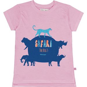 Smitten Organic - 'Safari Big Five Guide' Roos T-shirt met korte mouwen