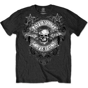 Avenged Sevenfold - Stars Flourish Heren T-shirt - XXL - Zwart