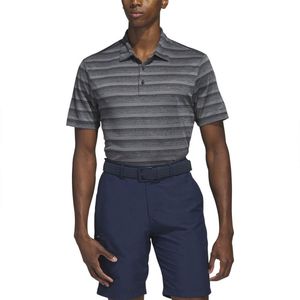 Adidas 2 Color Stripe Polo Met Korte Mouwen Grijs L