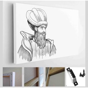 Architect Sinan, (1489-1588) was de grootste Ottomaanse architect en burgerlijk ingenieur - Modern Art Canvas - Horizontaal - 1284207631