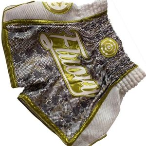 Fluory Muay Thai Kickboxing Shorts Snake Gold MTSF82 maat L