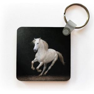 Sleutelhanger - Uitdeelcadeautjes - Paarden - Zwart - Portret - Plastic