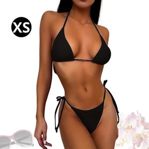 Livano Bikini Dames - Meisjes Bikini - Badpak - Push Up - Vrouwen Badkleding - Zwemmen - Sexy Set - Top & Broekje - Zwart - Maat XS