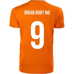 Oranje T-shirt - Brian bobt nie - Koningsdag - EK - WK - Voetbal - Sport - Unisex - Maat XXL