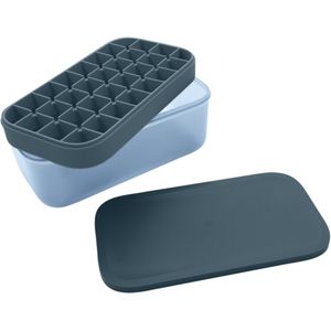 Dotz ijsblokjesvorm uit silicone met ijsbak uit kunststof 22.5x12.2cm