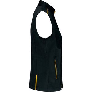 Bodywarmer Dames M WK. Designed To Work Mouwloos Black / Yellow 65% Polyester, 35% Katoen