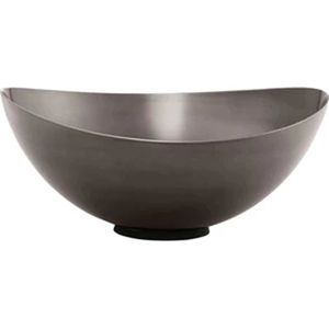 Blomus Ondea bowl 24.5x23.5cm H10.5cm burned metal
