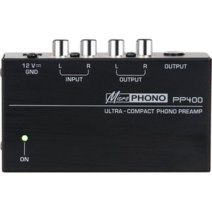 DP400 Mini elektronische grammofoon stereo voorversterker, phono platenspeler voorversterker, voorversterker met weinig ruis, draagbare onafhankelijke knopbediening