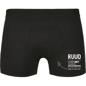 Ruud, je hebt niet de leukste persoonlijkheid, maar dit helpt wel Heren Boxershort - relatie - vriend - onderbroek - grappig