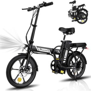 Evercross Elektrische Fiets EK5 - 16 Inch City Commuter EBike met Afneembare 36V 8.4Ah Lithium Batterij - Opvouwbaar E-Bike met 250W Motor - IP54 Waterproof